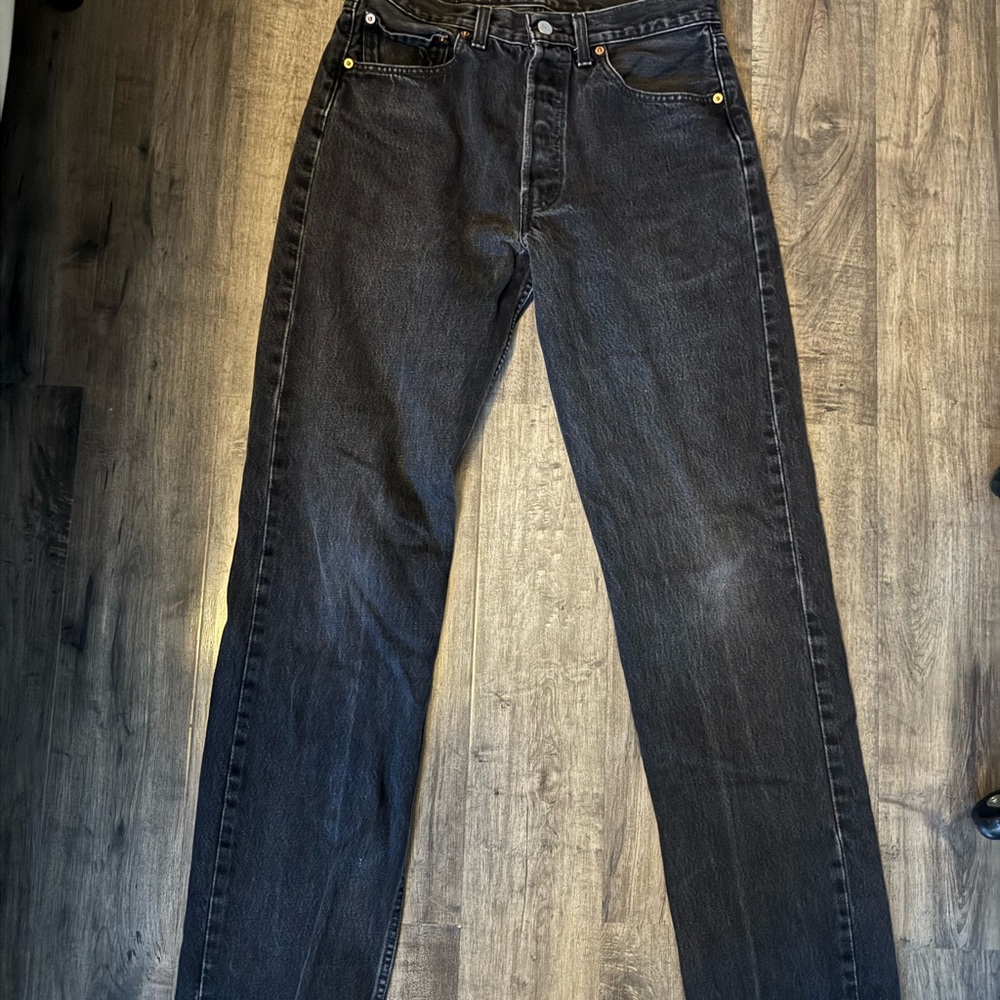 Levi's Black Straight Jeans Mens